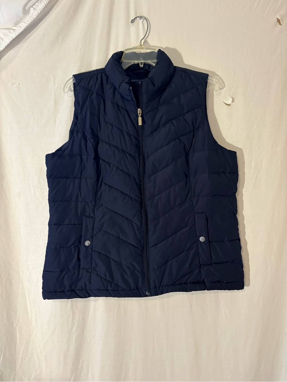 Charter Club Navy Quilted Puffer Vest